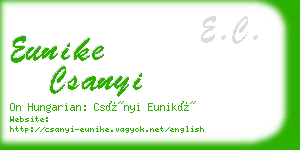 eunike csanyi business card